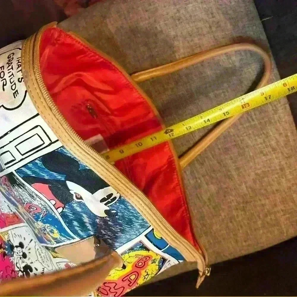 Disney Mickey Mouse Comic Strip Purse Handbag Tote - Picture 10 of 16